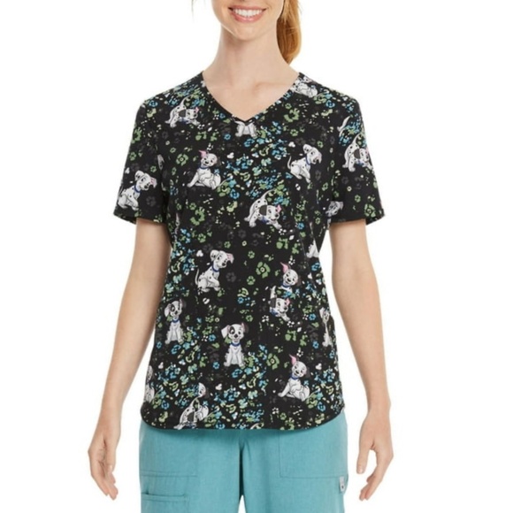 DISNEY 101 Dalmatians Scrub Top (size small) - Picture 1 of 3